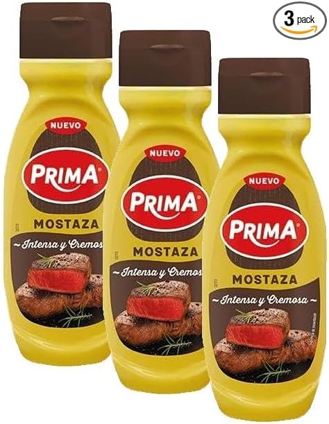 Pack de 3 mostazas intensas Prima – sabor fuerte y ahorrativo