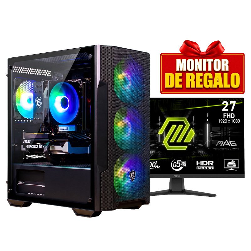 COOLPC PBMSI I - Ryzen 5 5500F / GeForce RTX 5060 8GB / 16GB / SSD 1TB / W11P + Monitor MAG 272F