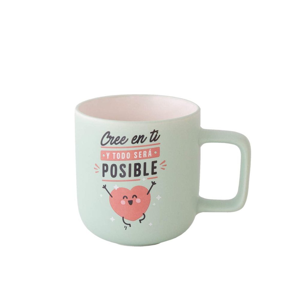 Taza de cerámica verde a precio regalo