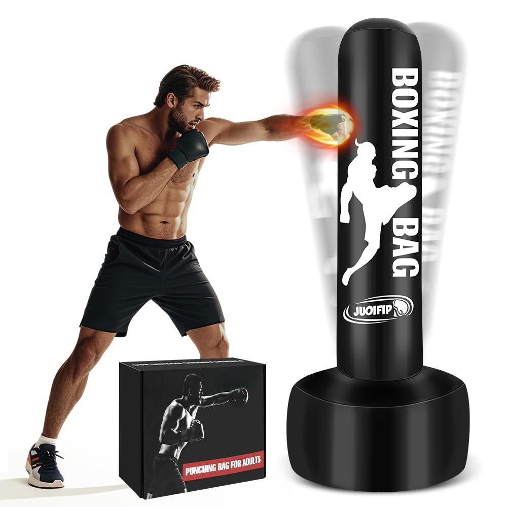 Entrena con potencia: saco de boxeo de pie de 180 cm