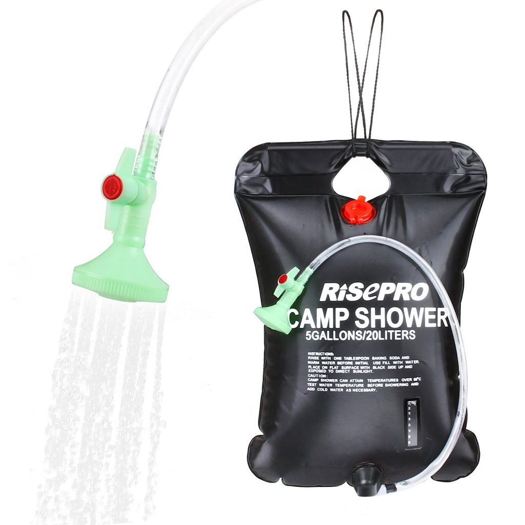 Ducha portatil con medidor de temperatura del agua
