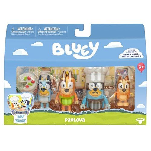 Chef pack 4 figuras, con accesorios BLUEY x 10,50€