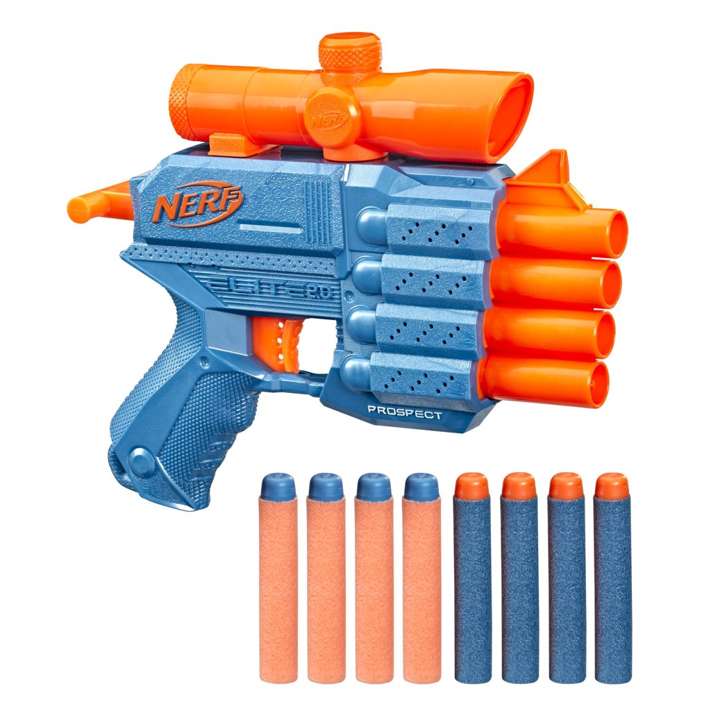 Nerf Elite 2.0 Prospect QS‑4: dispara diversión con 8 dardos