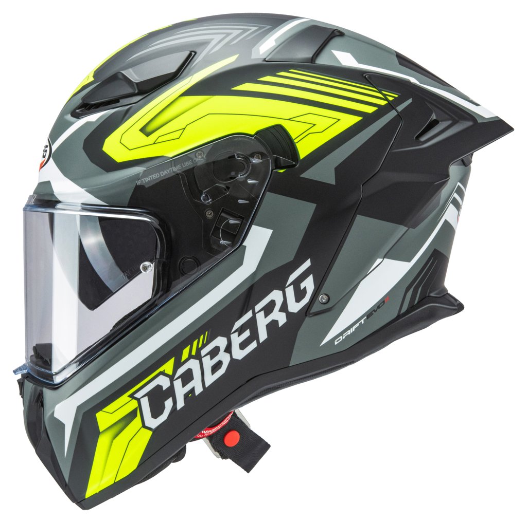 Casco CABERG Drift Evo II 'Jarama' con visor solar y certificación ECE