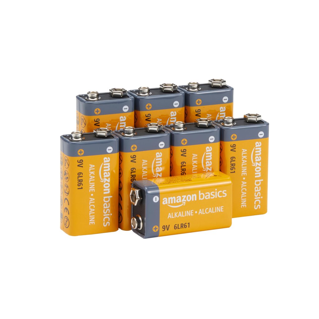 Pack de 8 pilas alcalinas 9 V de larga duración