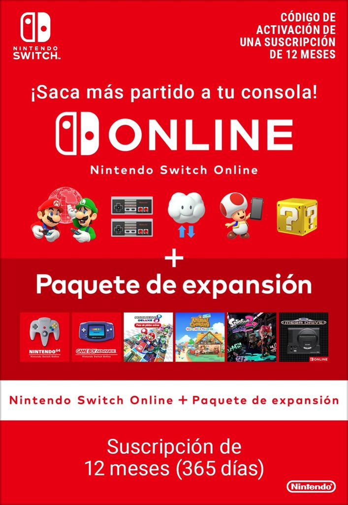 Disfruta de un año de Nintendo Switch Online con expansión incluida