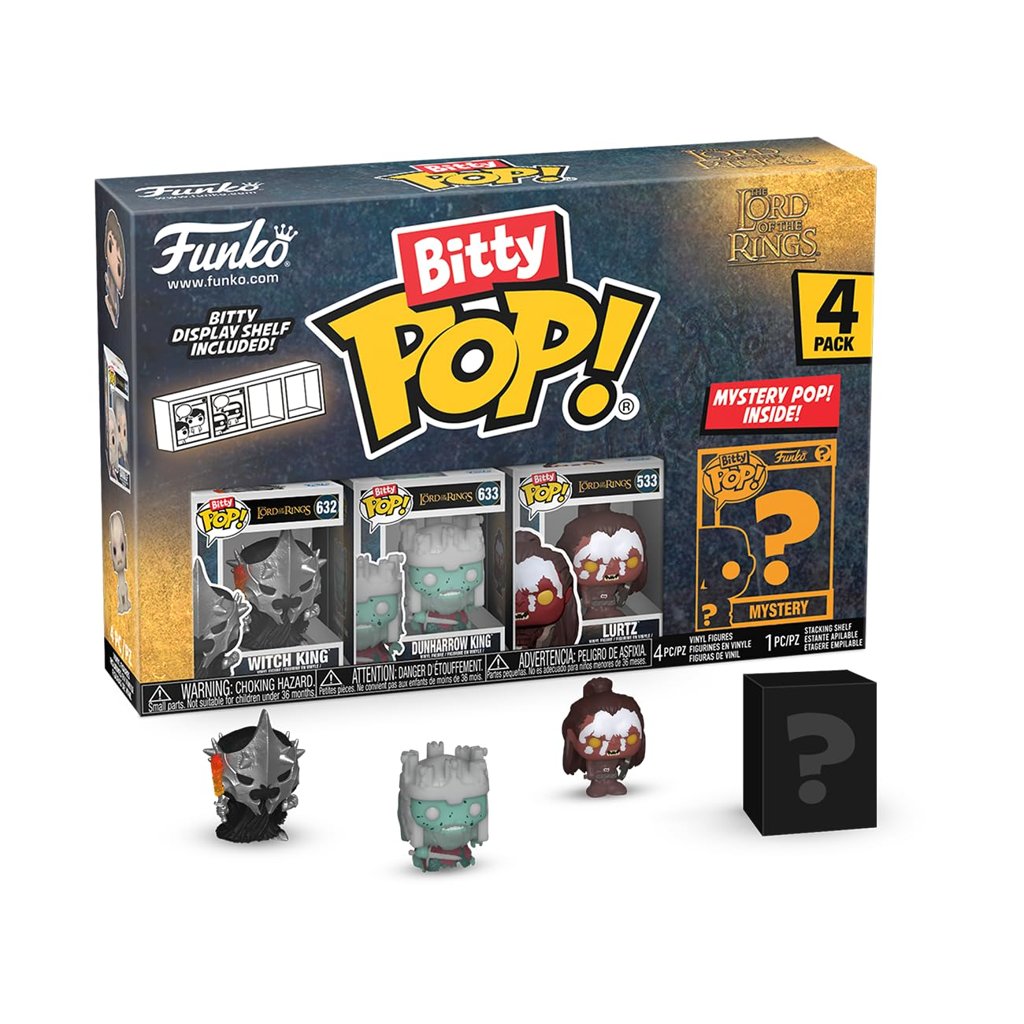Pack 4 Funko Bitty POP! El Señor de los Anillos - Rey Brujo