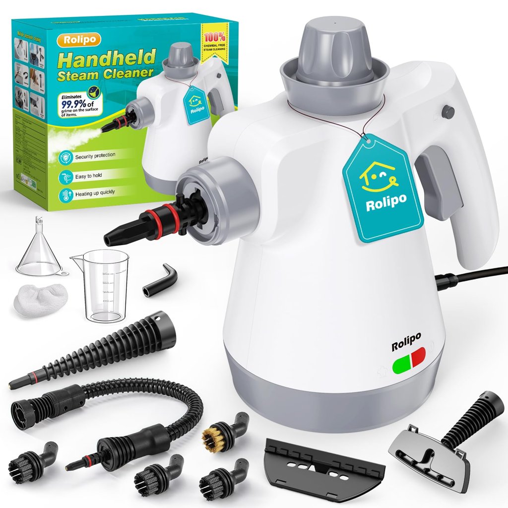 Limpia sin esfuerzo con el vaporizador portátil de 12 accesorios