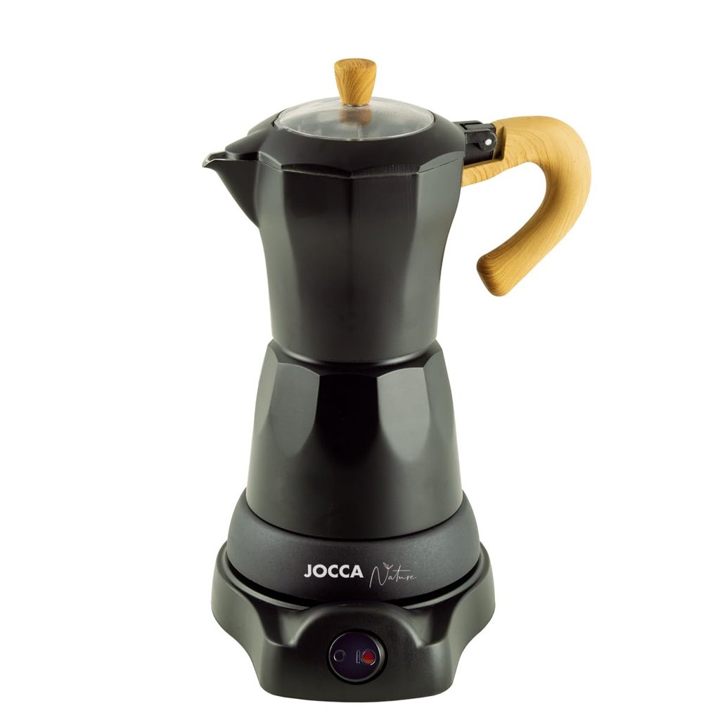 Cafetera eléctrica Jocca de 6 tazas con base giratoria 360°