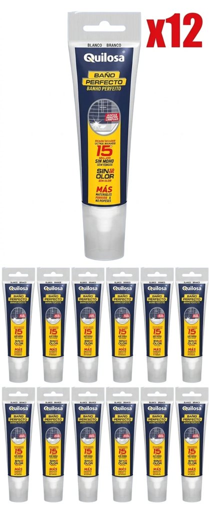 Pack 12 de Silicona Neutra para Baño – Ideal para una Limpieza Impecable