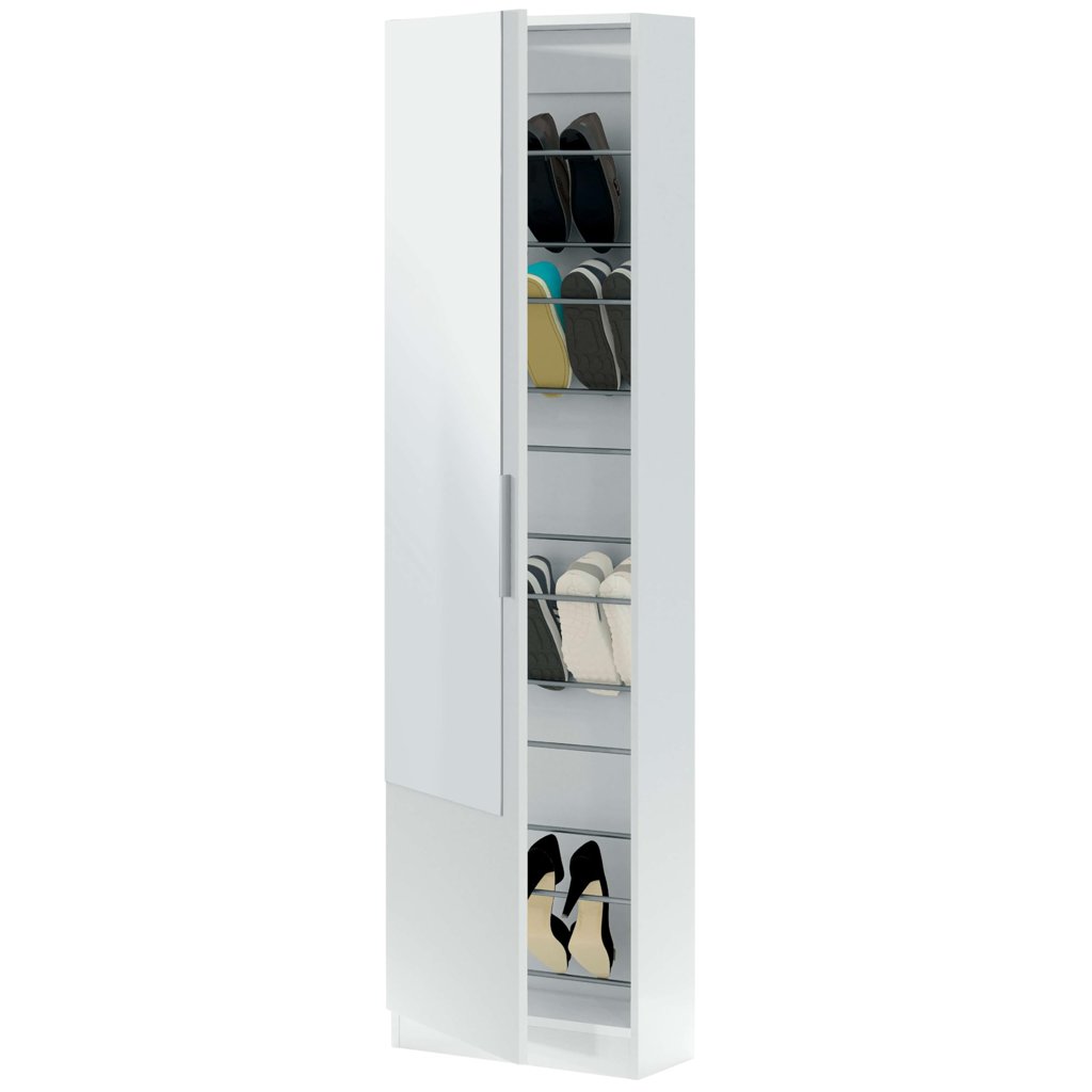 Zapatero blanco con espejo: orden y estilo en tu hall