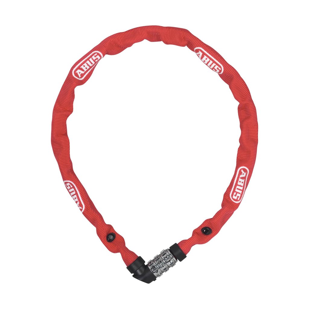 ABUS Candado de Cadena para Bicicletas, 60 cm, Rojo