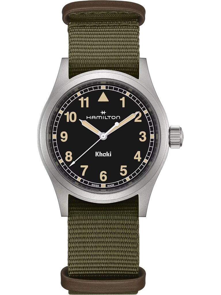 Hamilton Khaki Field 38 mm | Swiss Made + Cristal de Zafiro