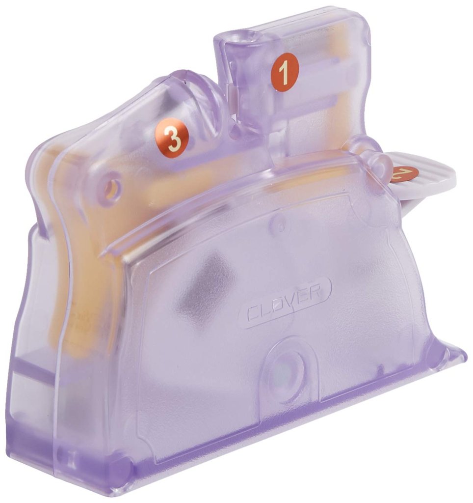 Enhebrador de mesa Clover lila: tu aliado para coser sin esfuerzo