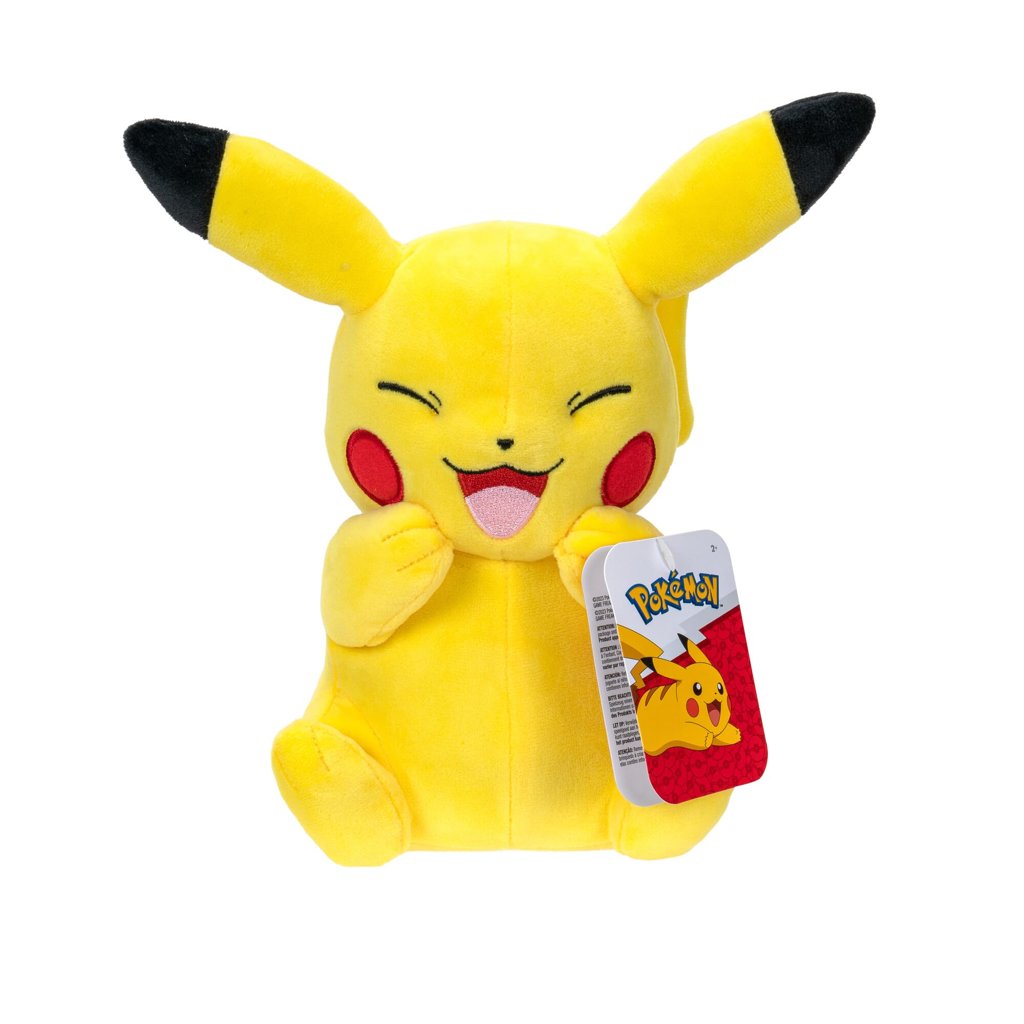 Peluche oficial de Pokémon Pikachu de 20 cm – ¡Suavidad ultra y bordado de detalle!