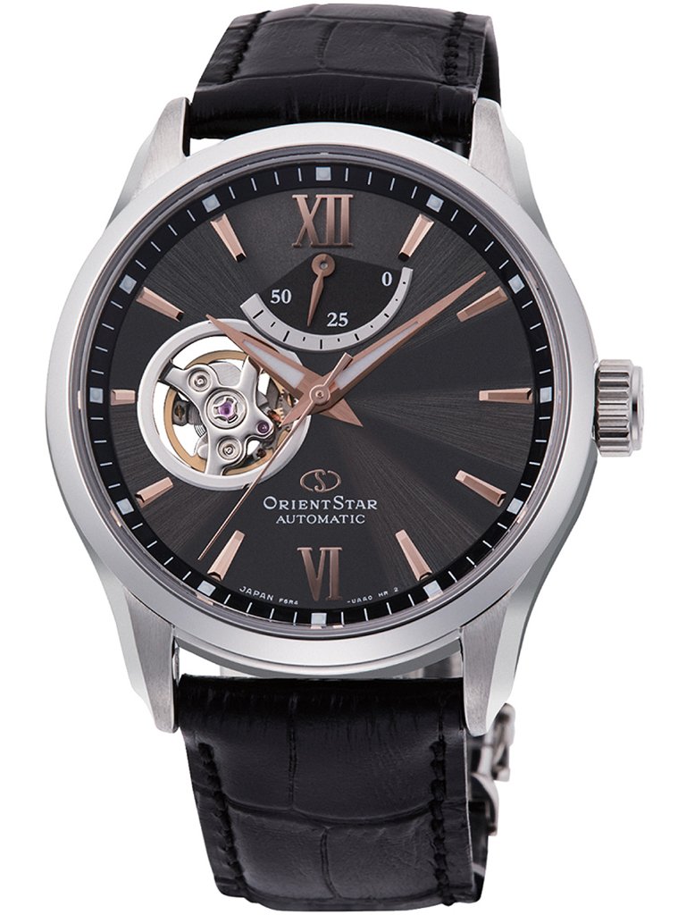 Reloj automático Orient Star Open Heart 40 mm, esfera marrón y zafiro