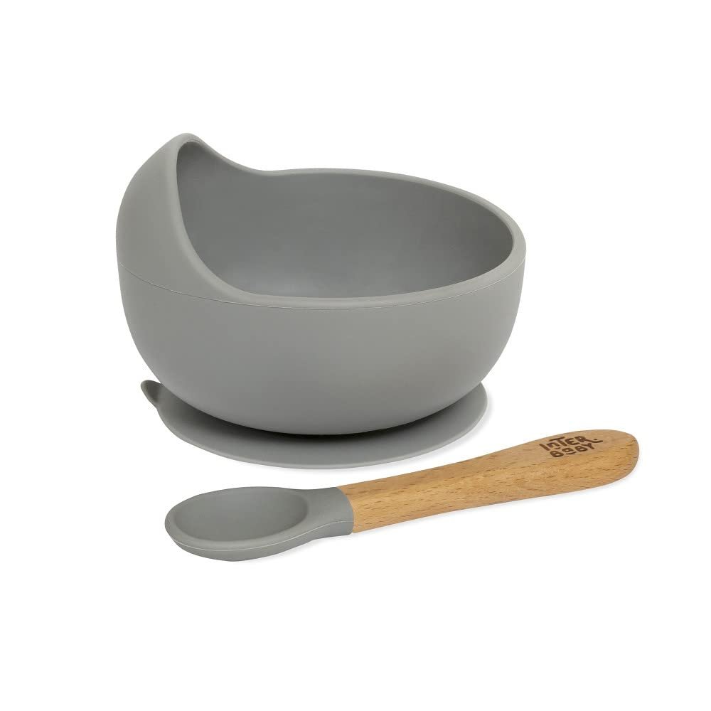 Cuenco y cuchara con ventosa para bebé – Antivuelco y aprendizaje