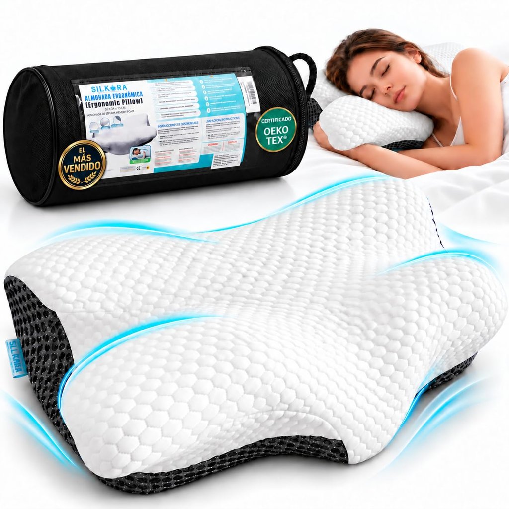 Almohada cervical viscoelástica estilo japonés para un sueño sin tensiones
