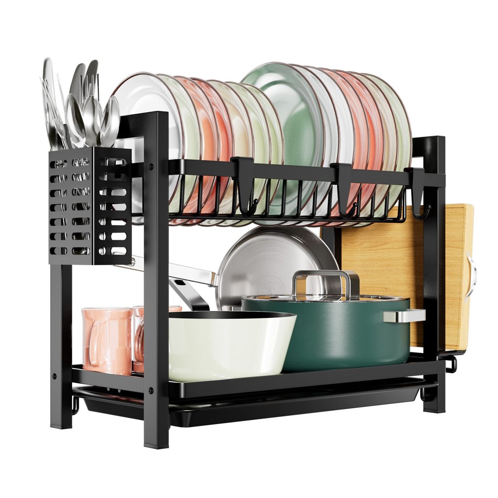 Organiza tu fregadero con estilo: estante escurridor de acero
