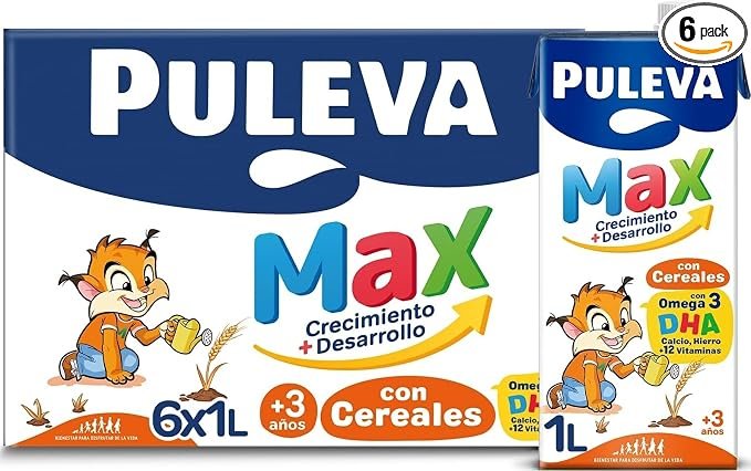 Pack 6x1L de leche de crecimiento con cereales, ¡a precio de risa!