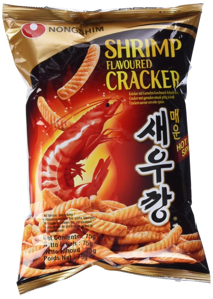 Crackers picantes de gambas de Nong Shim – sabor intenso