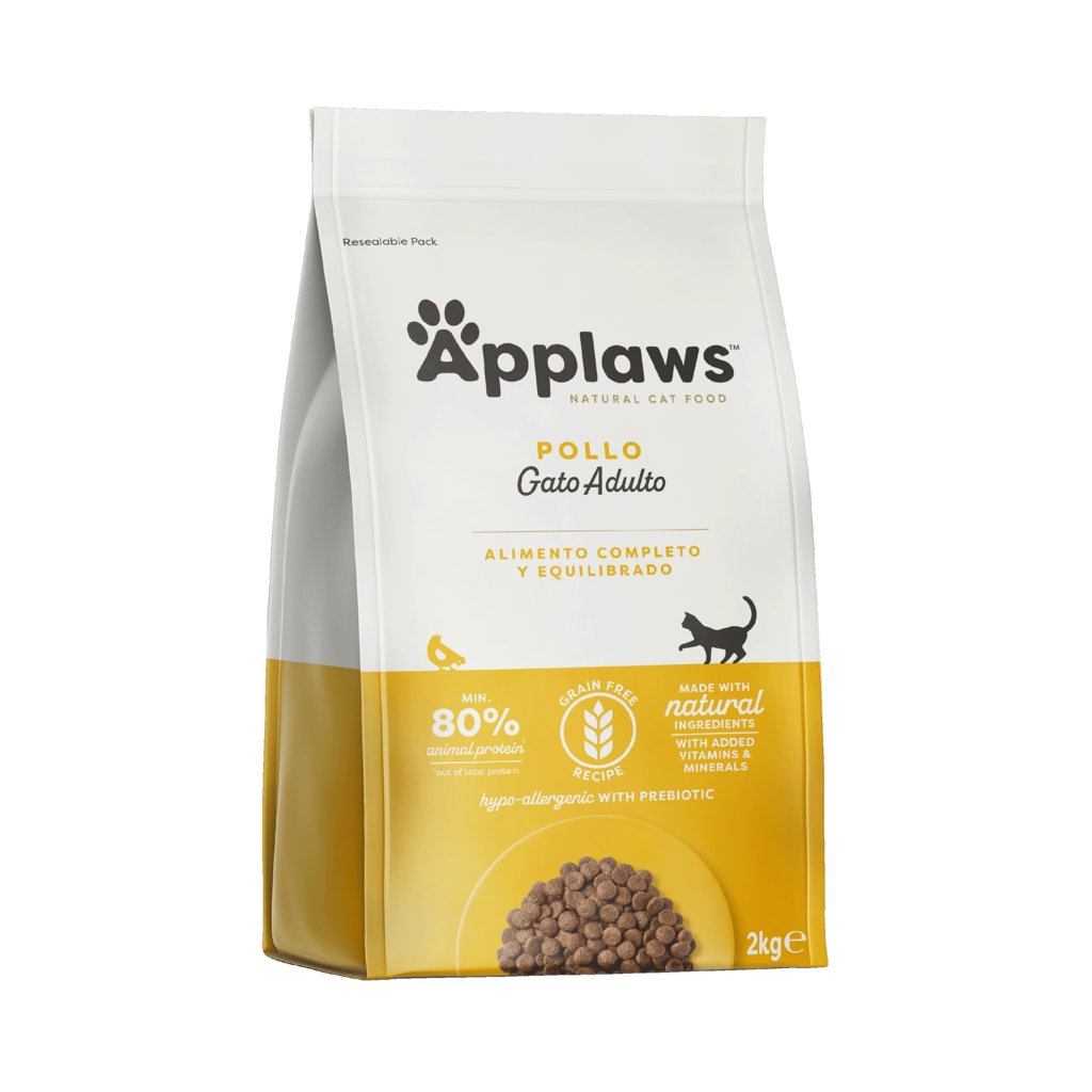 Alimento seco natural Applaws 2 kg, sin granos y sabor a pollo