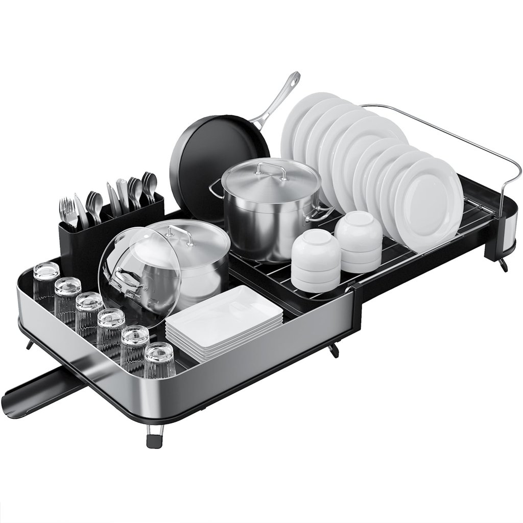 Escurreplatos extensible de metal: optimiza tu encimera