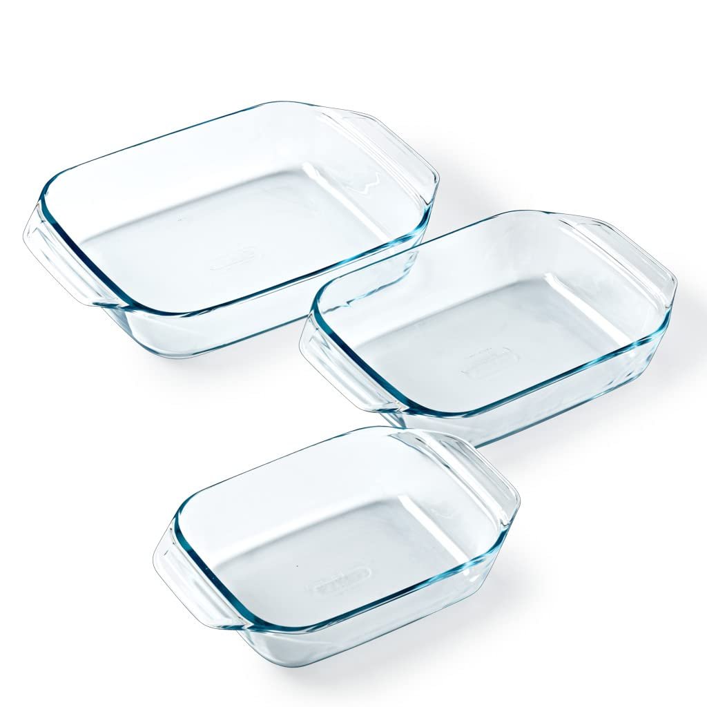 Set de 3 fuentes de horno Pyrex: versatilidad y resistencia