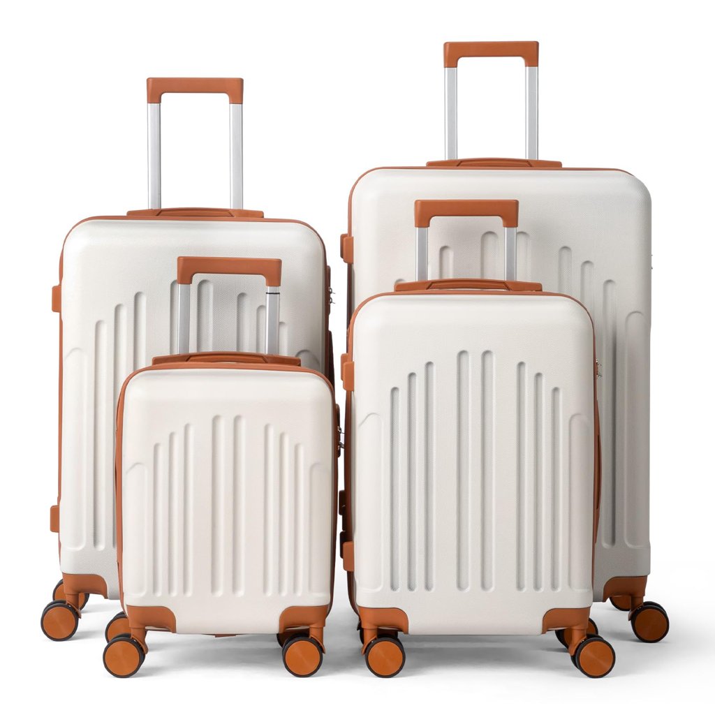 Set de 4 maletas de viaje en tonos beige y marrón