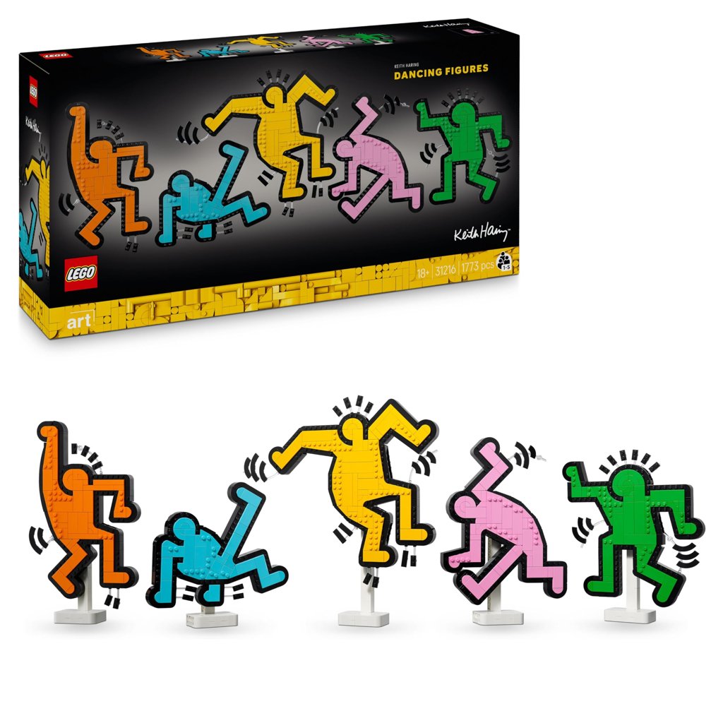 LEGO Art Keith Haring: Figuras Danzantes 31216 (1773 piezas, set para adultos, cuadro de pared, regalo de cump