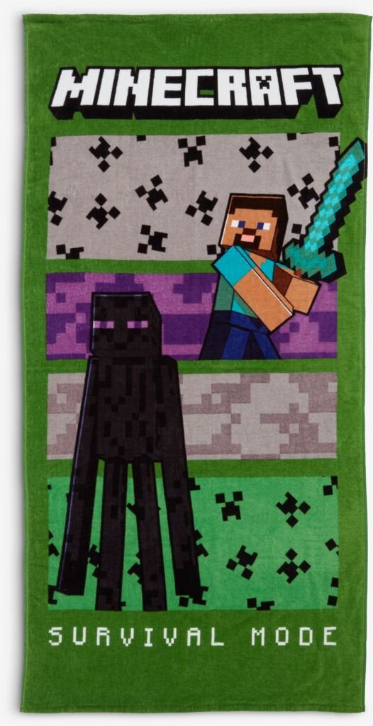 Toalla de ducha Minecraft 70x140 de algodón 100%