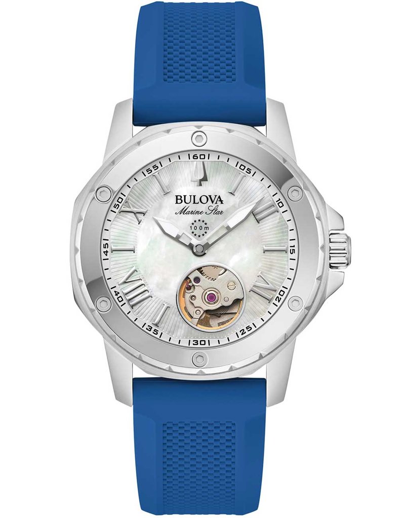Bulova Marine Star: reloj automático de mujer con esfera Open Heart