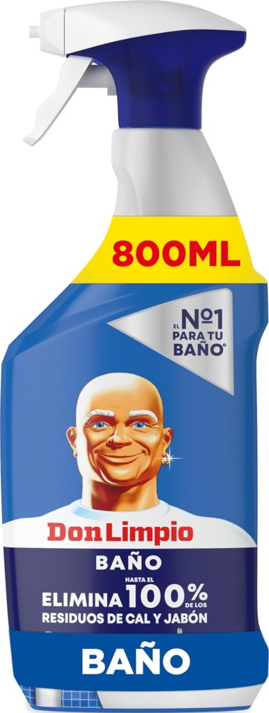 X4. ( Sale unidad 2,66€)Don Limpio Detergente Spray Baño 800 ml Elimina Las Marcas De Jabón Y El Doble De Cal
