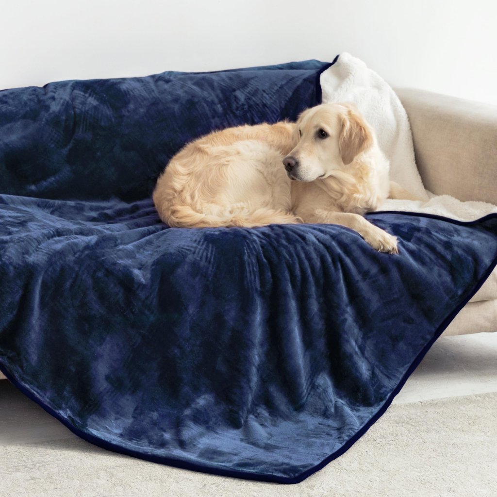 Manta impermeable reversible Dreamzie azul para perros y gatos