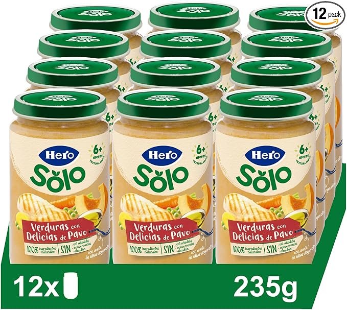 Hero Solo: Tarritos de Verdura y Pavo para bebés desde 6 meses