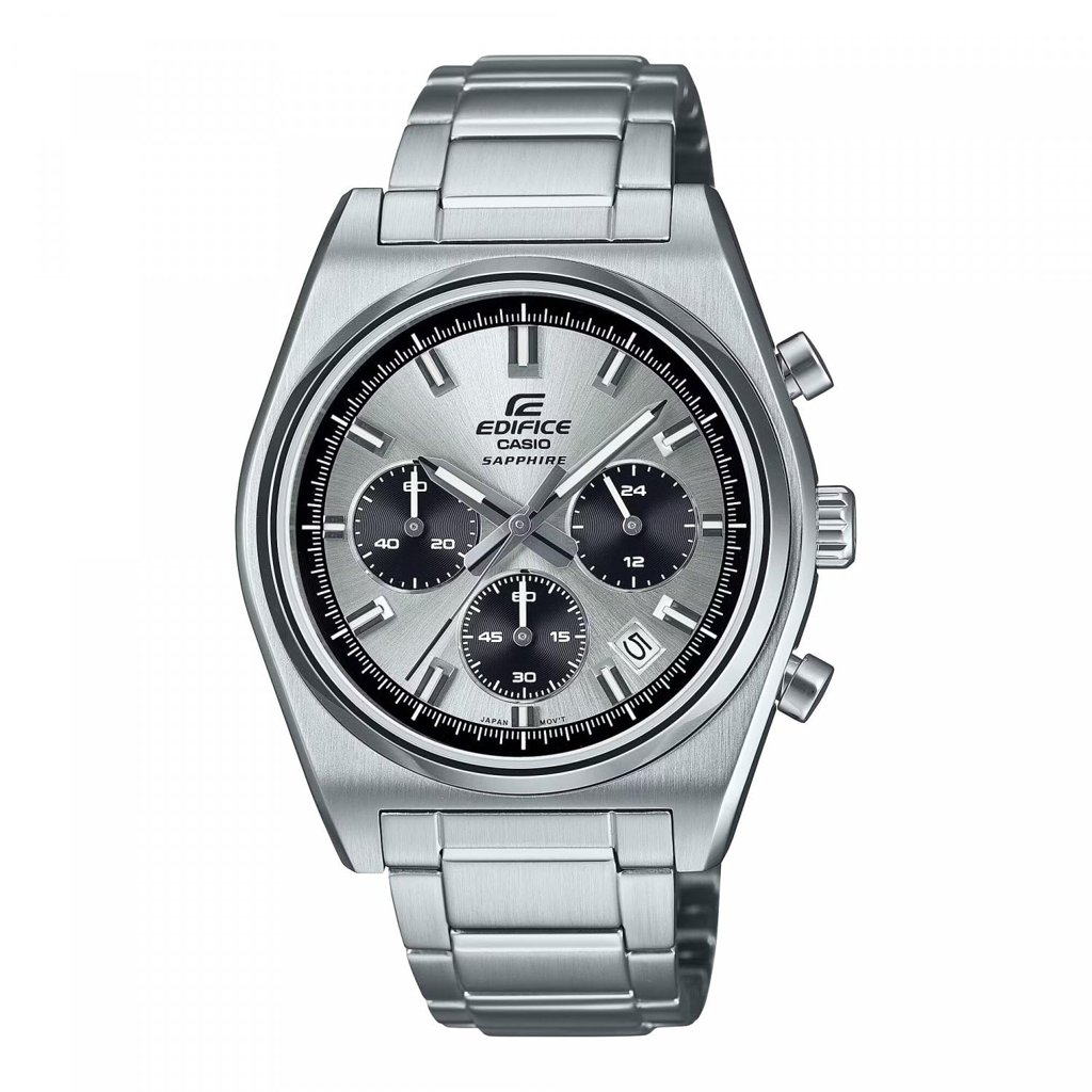 Casio Edifice con cristal de zafiro y esfera plateada