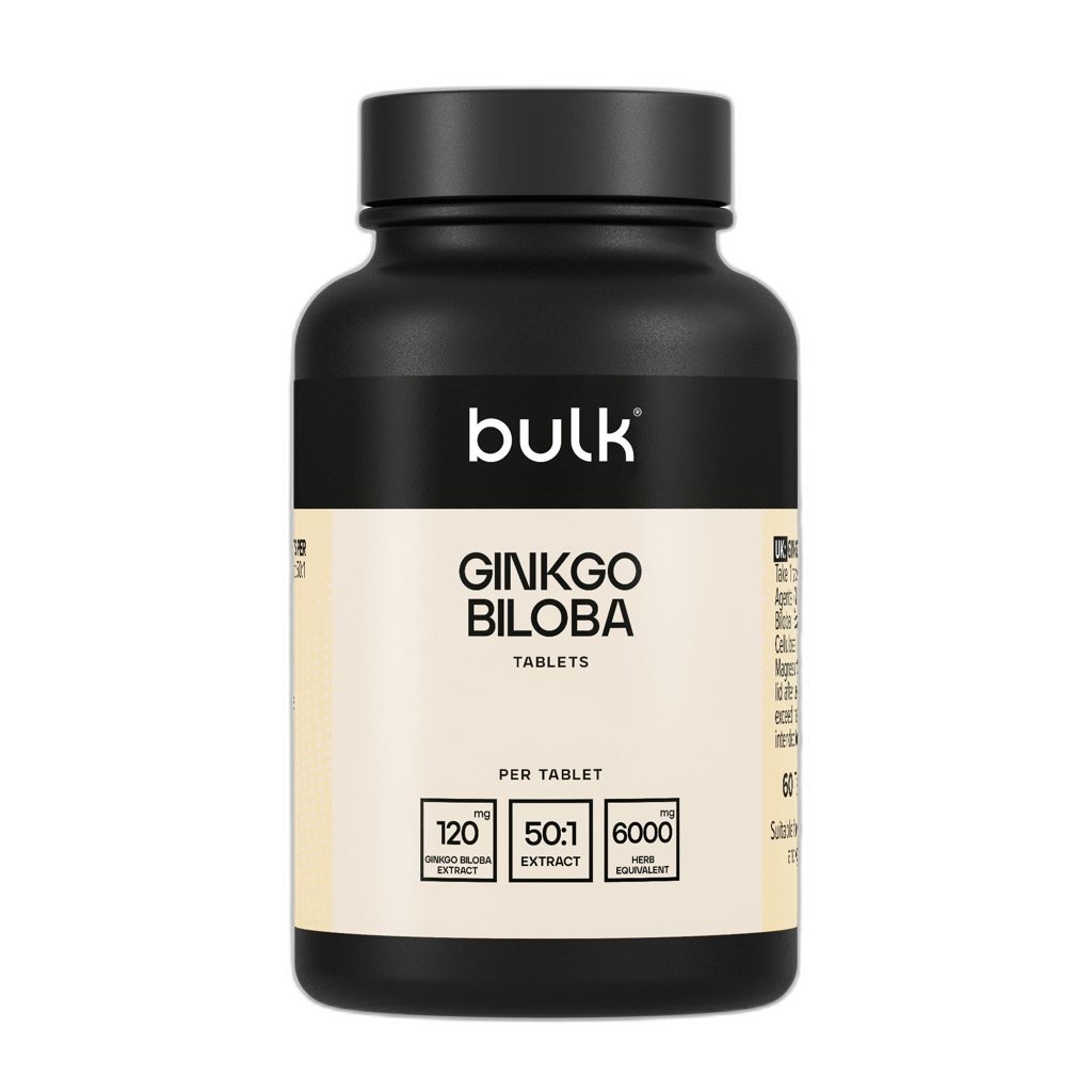 Bulk Comprimidos Ginkgo Biloba, 6000mg, 60 Tabletas