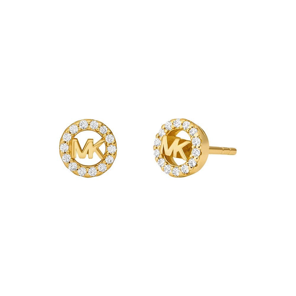 Pendientes Michael Kors dorados con brillantes semipreciosos