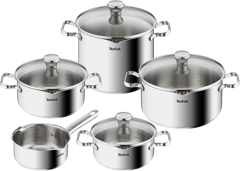 Set de 4 ollas y cazo antiadherente: cocina completa a precio irresistible