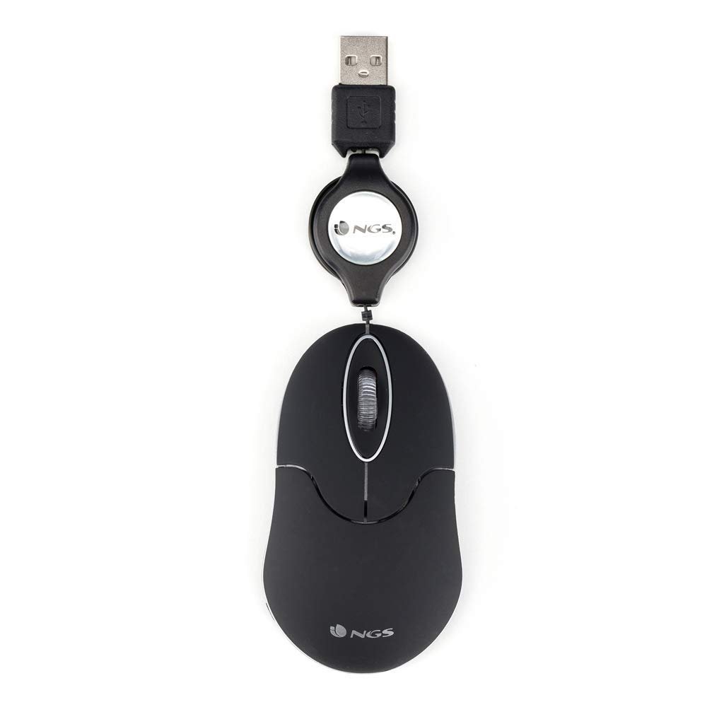 Ratón Óptico USB con cable retráctil - 1000 DPI