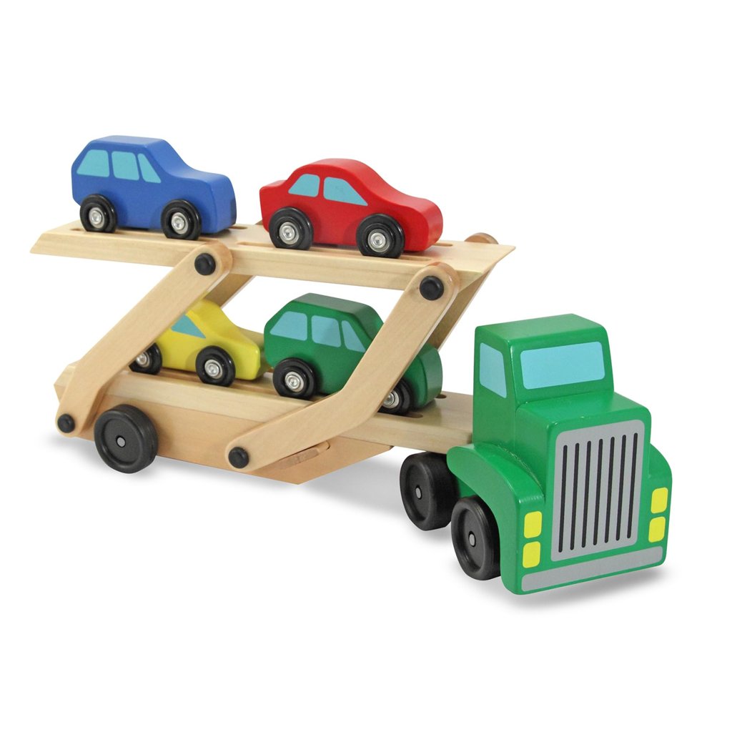 Melissa & Doug Transportador De Autos. Juguetes De Madera para Los Niños