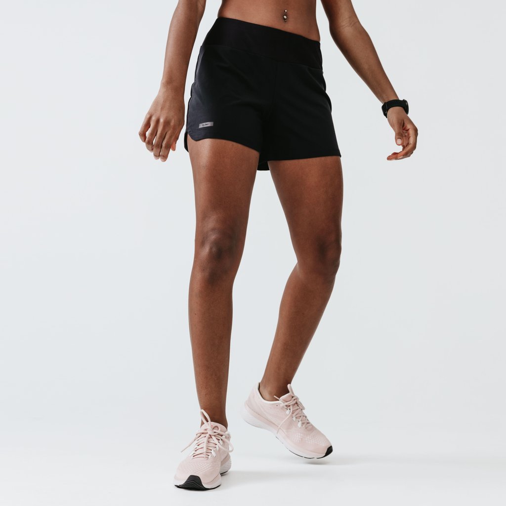 Shorts Kalenji Dry 100 Mujer – ligereza y frescura en negro