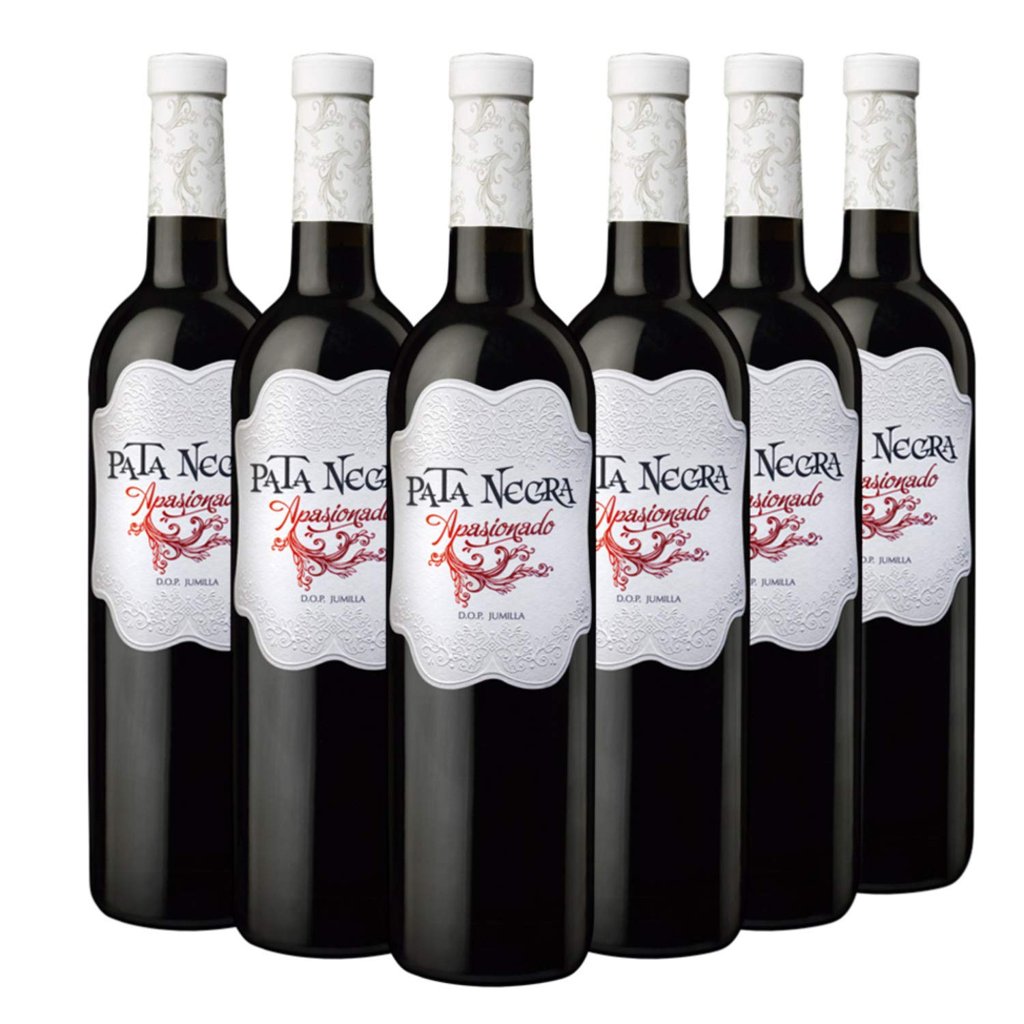 Pata Negra Apasionado - Vino Tinto D.O Jumilla - Caja de 6 Botellas x 750 ml