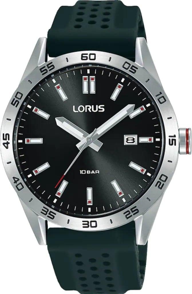 Lorus RH965NX9: elegante reloj de silicona resistente al agua