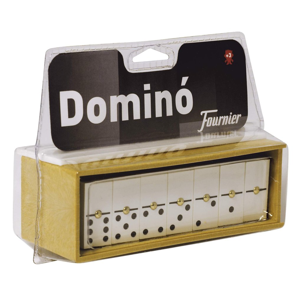 Domino de marfilina en caja de plástico: diversión clásica