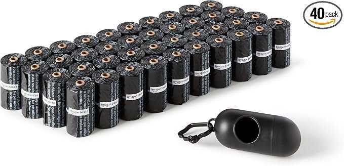 Bolsas de basura para perros con dispensador y clip – 600 unidades