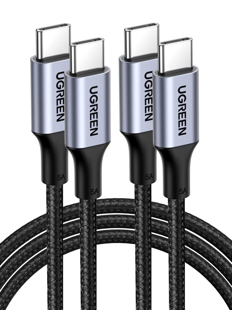 Cable USB‑C 100W trenzado en nylon – carga rápida y duradera
