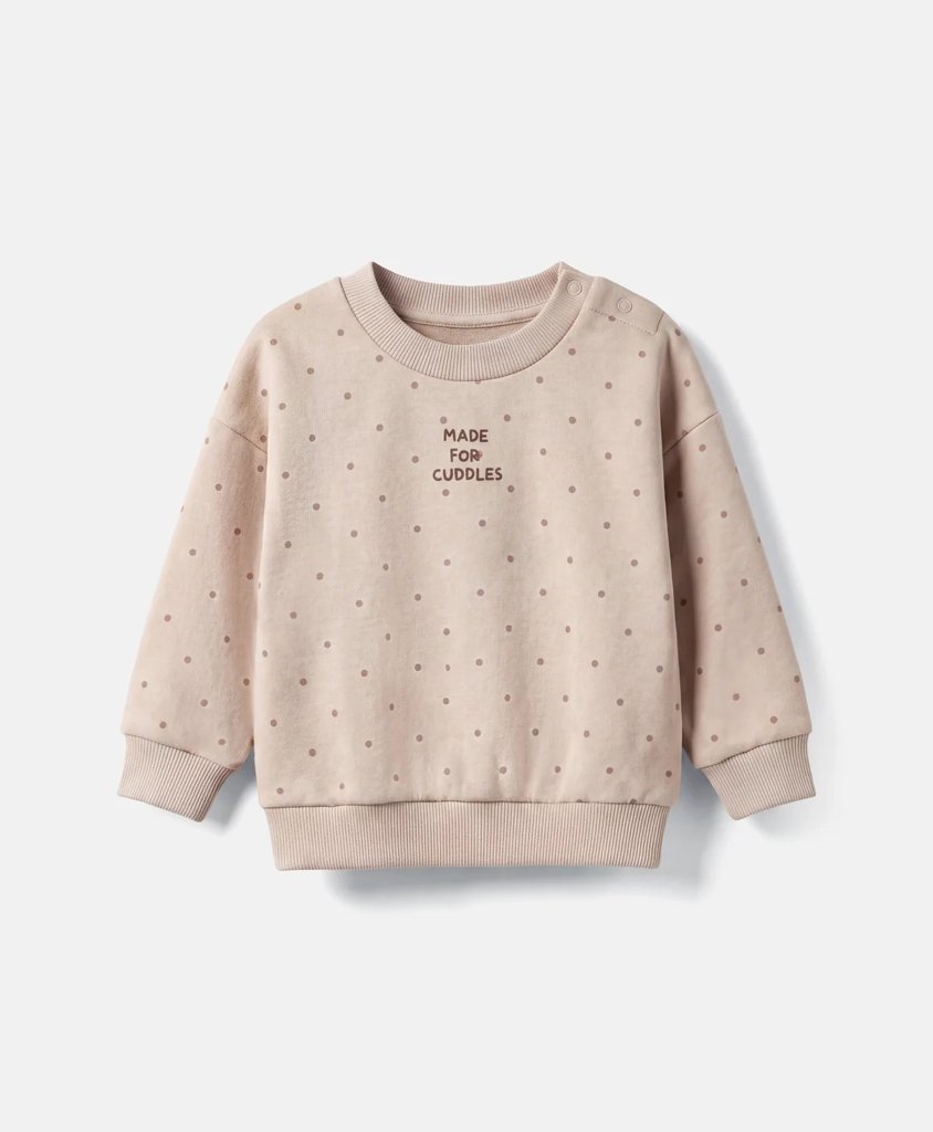 Sudadera de lunares para bebé