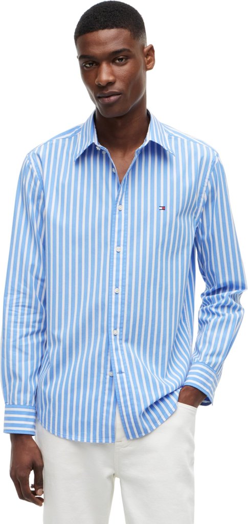 Camisa Tommy Hilfiger Flex Poplin de rayas, estilo y comodidad