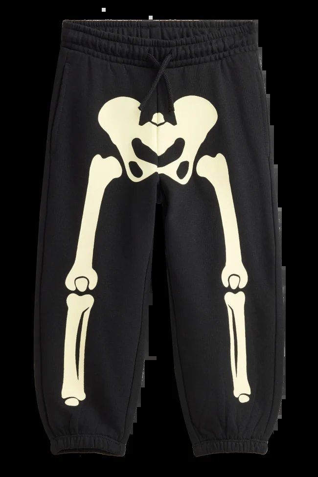 Pantalón deportivo esqueleto que brilla en la oscuridad – Halloween